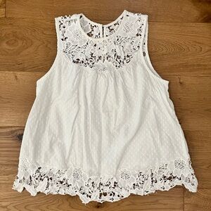 White Anthropologie top